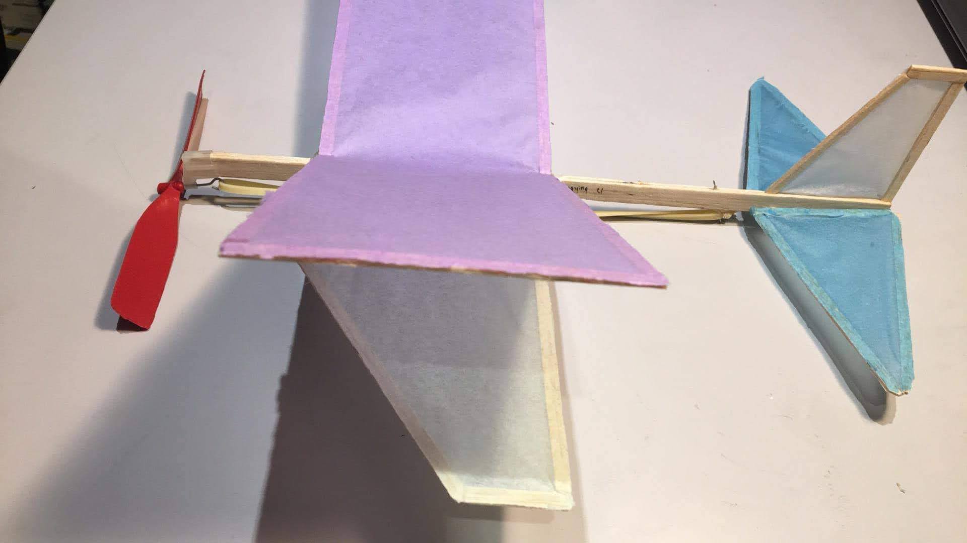 Balsawood glider — additional view
