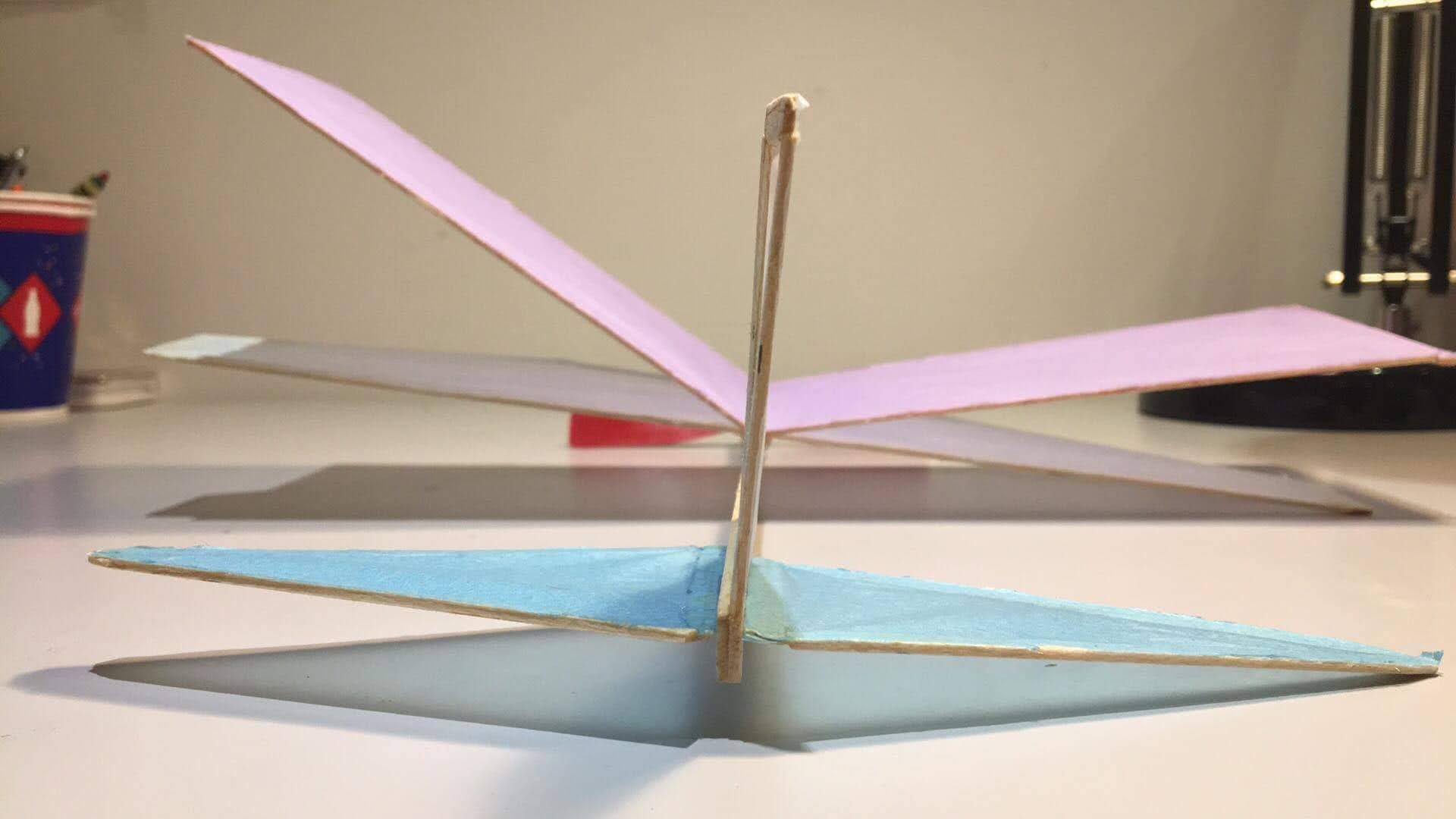 Balsawood glider — additional view